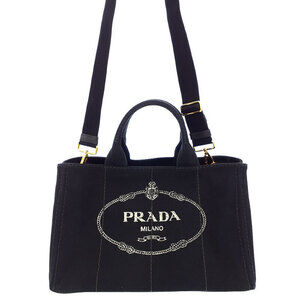 PRADA Canapa 2way Top Handle Crossbody Tote Convertible Tote Bag